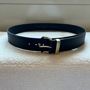 New Banana Republic black & gold classic leather belt XXL